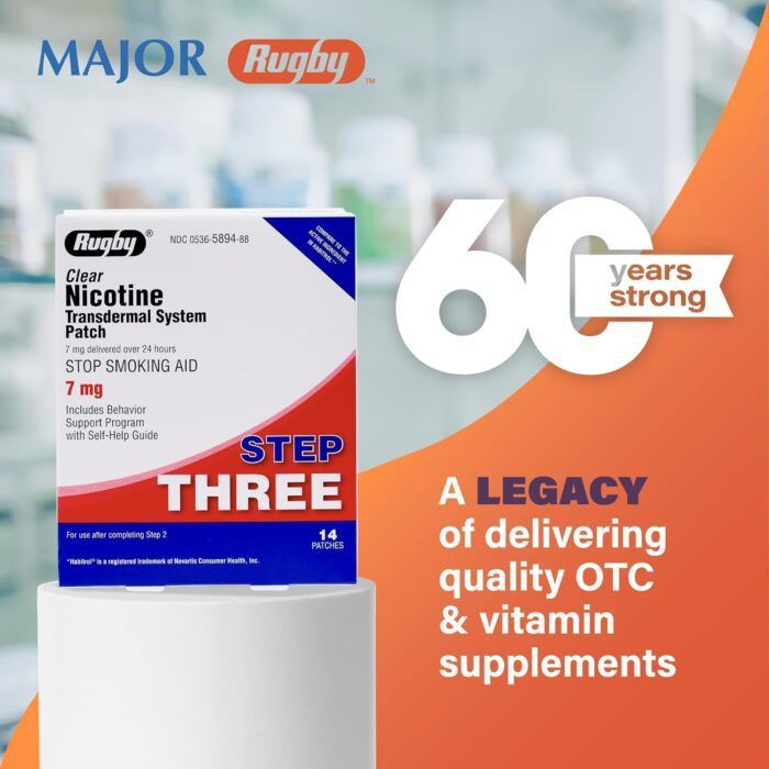 Rugby Clear Nicotine Patches - Transdermal System Patch - Image 2
