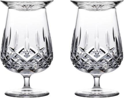 Waterford Lismore Rum Snifters w/ Tasting Caps, 8 Oz, 2 Ct