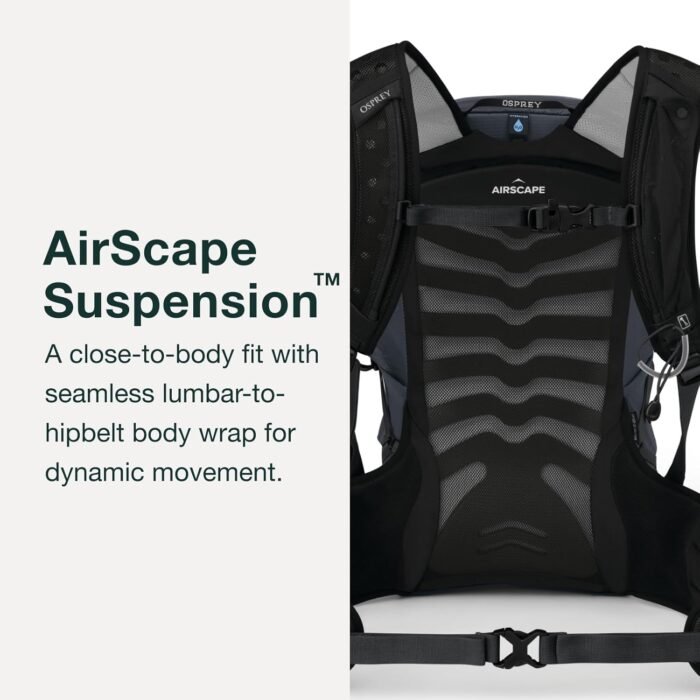 osprey tempest 20l backpack stealth black wxs/s