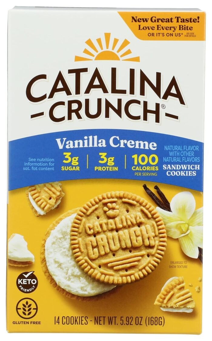 catalina crunch vanilla creme sandwich cookies 5.9 oz pack