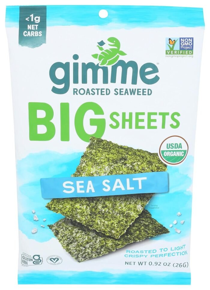 gimme roasted seaweed big sheets sea salt