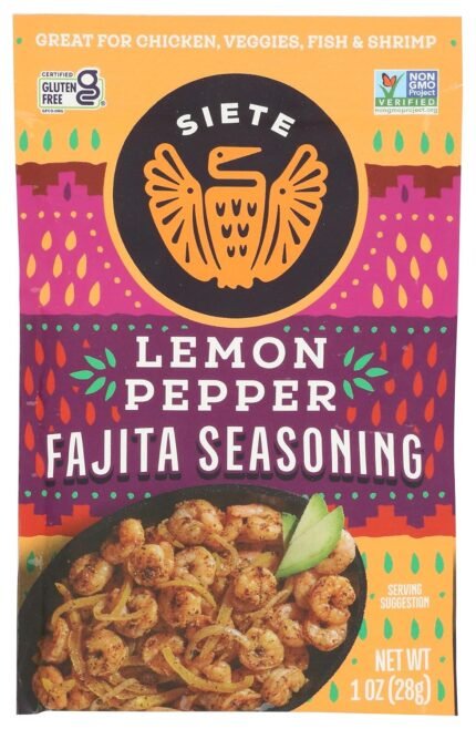 siete lemon pepper fajita seasoning 1oz pack