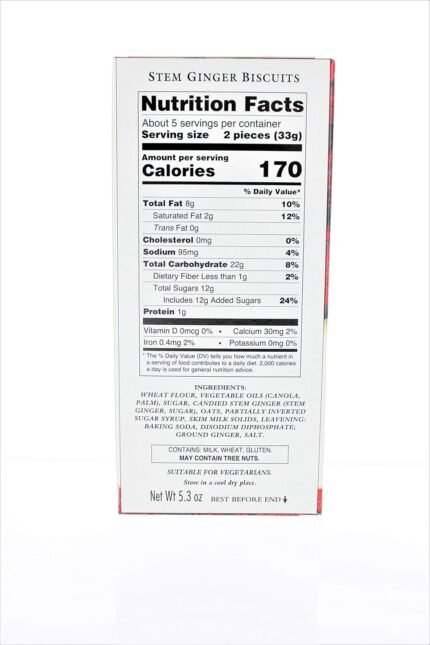 walkers stem ginger cookies 5.3 oz pack
