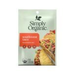 simply organic southwest taco seasoning mix pack