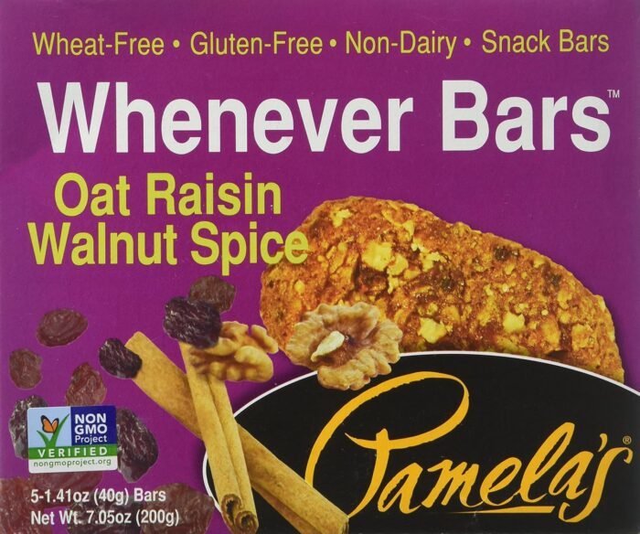 pamelas whenever bars oat raisin walnut spice pack