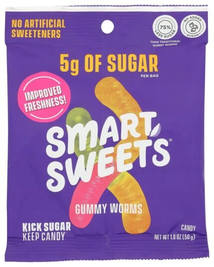 Smartsweets Candy Gummy Worms, 1.8 Oz