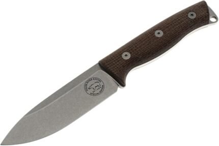 White River Ursus 45, Natural Burlap Micarta Handle