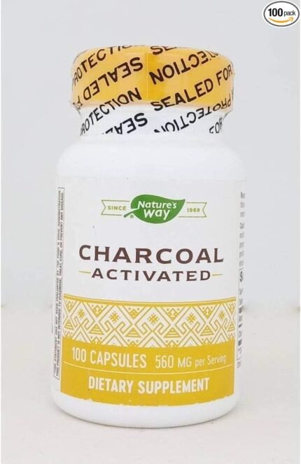 Nature's Way Activated Charcoal Hi Po, 560 mg 100 Ct