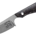 White River Caper Black Burlap Micarta Handle WRM1-BBL