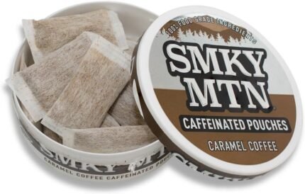 SMKY MTN Caffeinated Pouches Caramel Coffee, 480 Lb