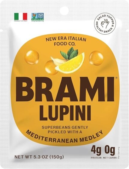 BRAMI Lupini Beans Snack, Mediterranean Medley, 5.3 Oz