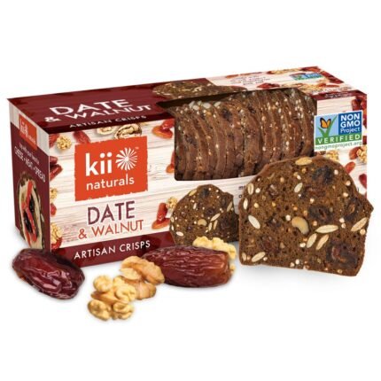Kii Naturals Date & Walnut Artisan Crisps, 5.3 Oz