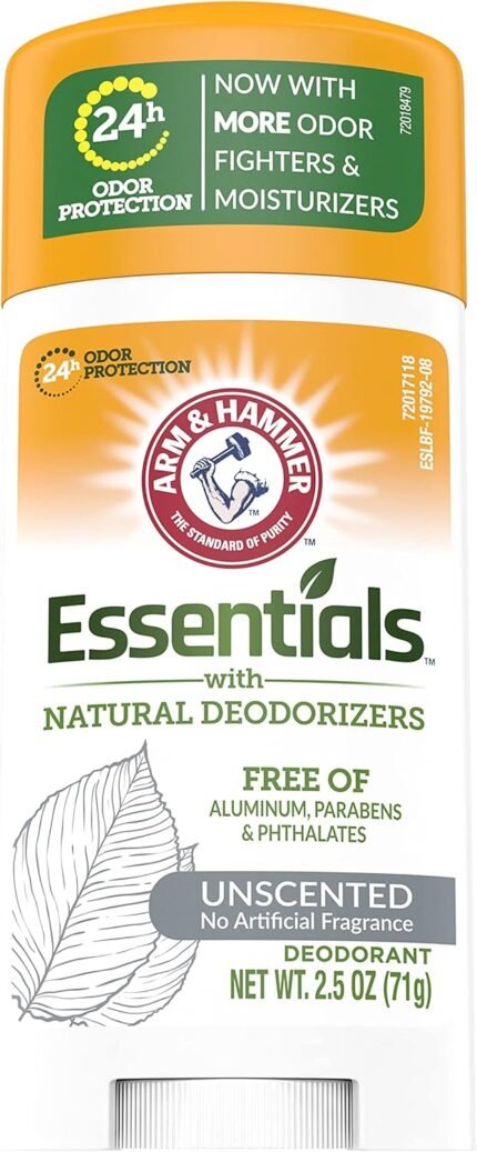 Arm & Hammer Deodorant Essentials, Unscented, 2.5 Oz