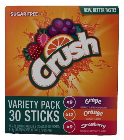Crush Singles Grape, Orange & Strawberry Drink Mix, 90 Ct