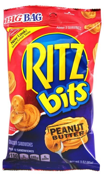 Nabisco Ritz Bits Snack, Peanut Butter, 3 Oz