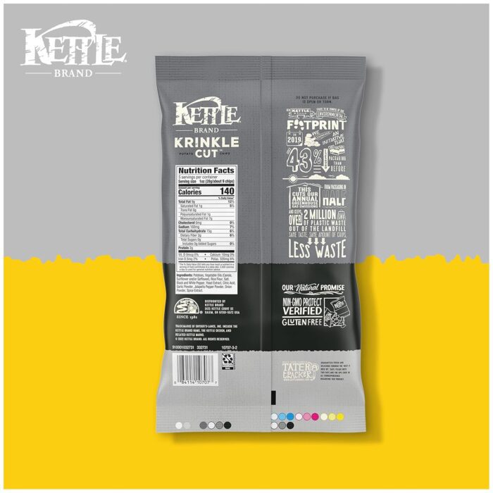 Kettle Potato Chips Krinkle Salt & Fresh Ground Pepper, 5 Oz - Image 2