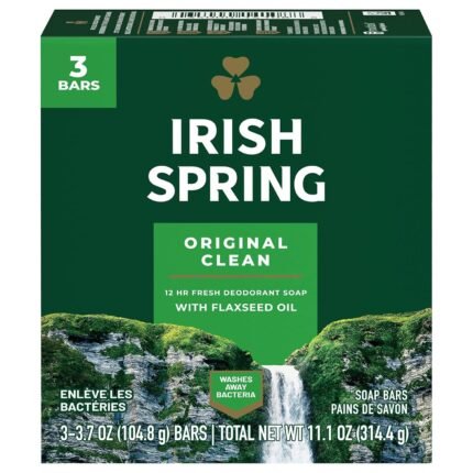 Irish Spring Deodorant Soap Bars Original Clean, 11.1 Oz