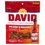DAVID Frank's Red Hot, Roasted and Salted Redhot Sunflower Seeds, 5.25 Oz