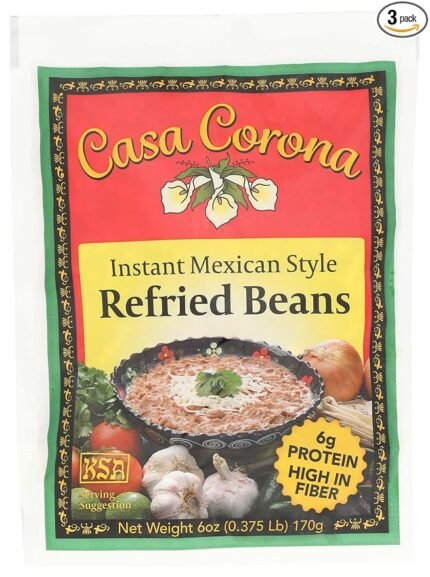 Casa Corona Instant Mexican Style Refried Beans, 6 Oz
