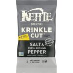 Kettle Potato Chips Krinkle Salt & Fresh Ground Pepper, 5 Oz