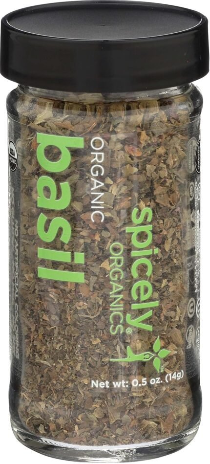 Spicely Organic Basil, 0.5 oz
