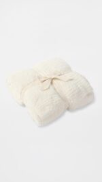 Barefoot Dreams Women CozyChic Throw, Cream, One Size - Image 4