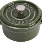 Staub Cast Iron 0.25 Qt Mini Round Cocotte, Basil