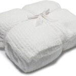 Barefoot Dreams CC Ribbed Bed Blanket, White, Full/Queen