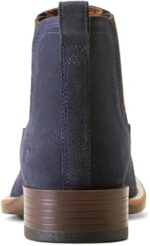 Ariat Men's Booker Ultra Square Toe Chelsea Boots, Navy Suede, 12 - Image 2