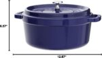 STAUB Cast Iron Roaster, Round, Dark Blue, 5 L 26 cm - Image 7