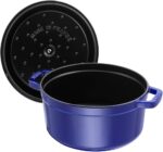 STAUB Cast Iron Roaster, Round, Dark Blue, 5 L 26 cm - Image 4
