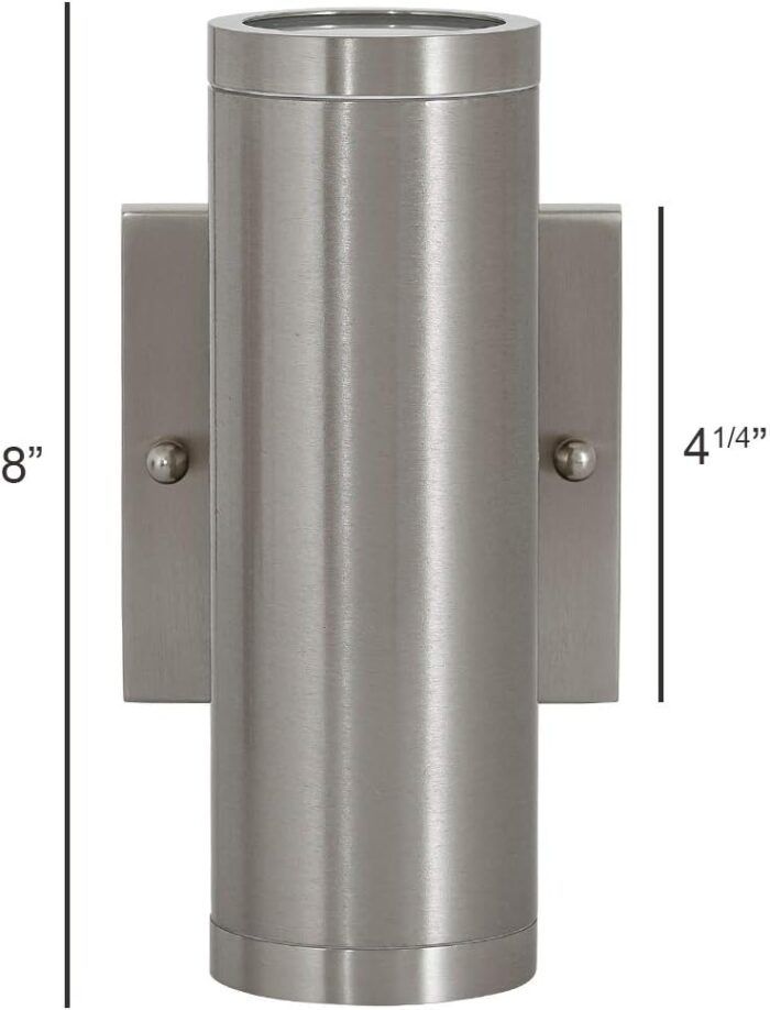 Hamilton Hills Outdoor Wall Sconce Up Down Cylinder Light, 8" - Image 3