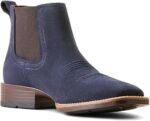 Ariat Men's Booker Ultra Square Toe Chelsea Boots, Navy Suede, 12 - Image 7