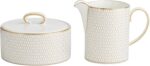 Wedgwood Gio Gold Cream & Sugar Set, White, 5.75 Oz