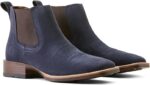 Ariat Men's Booker Ultra Square Toe Chelsea Boots, Navy Suede, 12 - Image 4