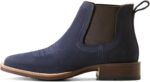 Ariat Men's Booker Ultra Square Toe Chelsea Boots, Navy Suede, 12 - Image 6