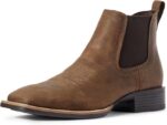 Ariat Men's Booker Ultra Square Toe Chelsea Boots, Distressed Tan 12