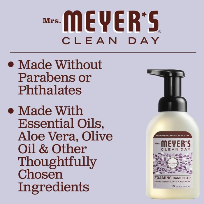 Mrs. Meyer's Hand Soap, Essential Oils & Aloe Vera, 10FL Oz - Image 4