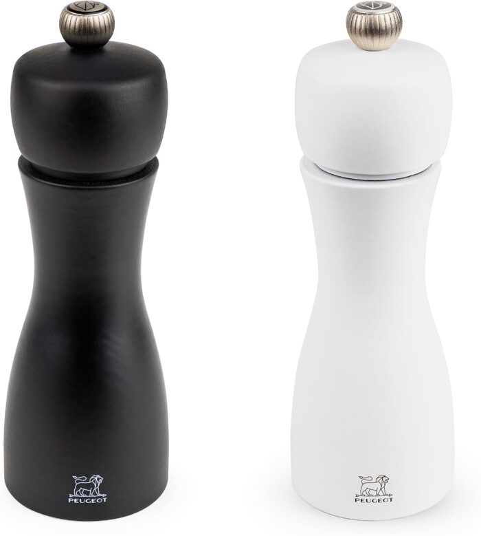Peugeot Tahiti Black Pepper Mill and White Salt Mill, 6 Inch - Image 1
