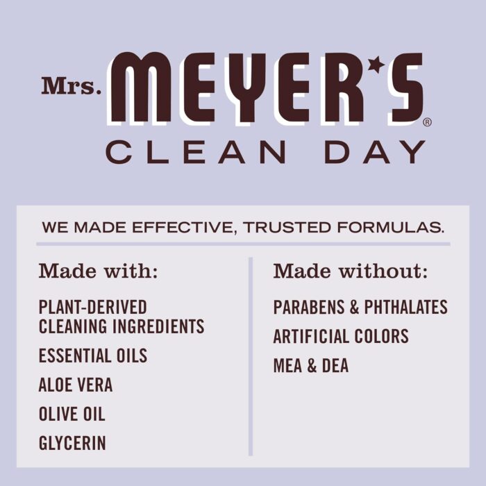 Mrs. Meyer's Hand Soap, Essential Oils & Aloe Vera, 10FL Oz - Image 6