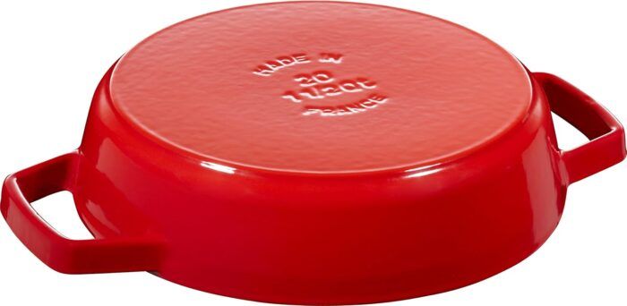 Staub 40511-661 Two-Handled Frying Pan, Cherry, 7.9" - Image 2