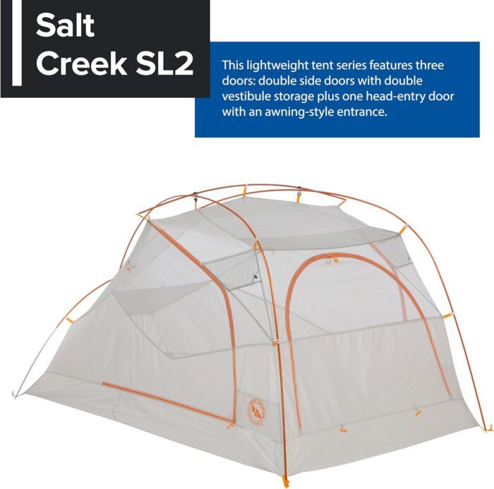 Big Agnes Salt Creek SL Backpacking Tent, 86"L x 52"W x 44"H - Image 2