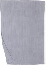 Barefoot Dreams Women's Ribbed Throw, Dove Grey