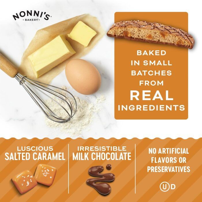 Nonni's Biscotti Italian Cookies, Salted Caramel, 6.72 Oz - Image 5