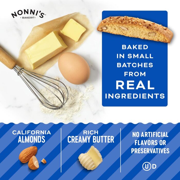 Nonni's Originali Baked Biscotti, Almonds, 5.52 Oz - Image 5