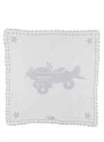 Barefoot Dreams Baby Receiving Blanket, Blue&White 30x32" - Image 5