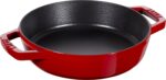 Staub 40511-661 Two-Handled Frying Pan, Cherry, 7.9"