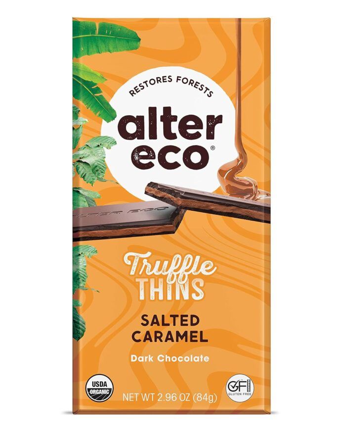 Alter Eco Truffle Thins, Salted Caramel, 2.96 Oz - Image 1