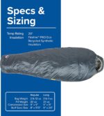 Big Agnes Anthracite 20 Degree Sleeping Bag, Slate Grey, Regular Left Zip - Image 4