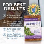 Auromere Ayurvedic Bar Soap with Neem, Lavender, 2.75 Oz - Image 5